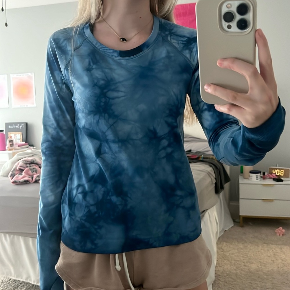 Lululemon marble dye long sleeve swiftly tech